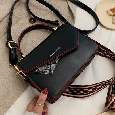 

Contrasting casual small bag women 2019 new Korean texture small square bag fashion Joker shoulder Messenger bag