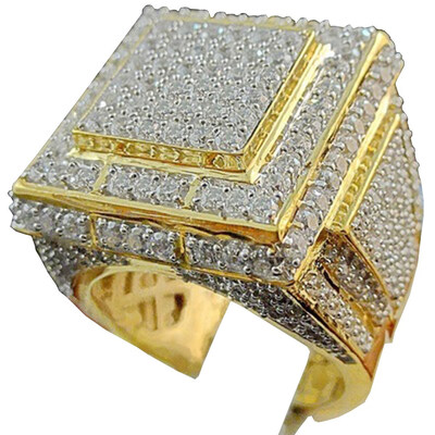 

Big Fashion Rings With Stones Engagement Wedding Ring For Men Jewelry Vintage Gold Mens Signet Rings Gifts