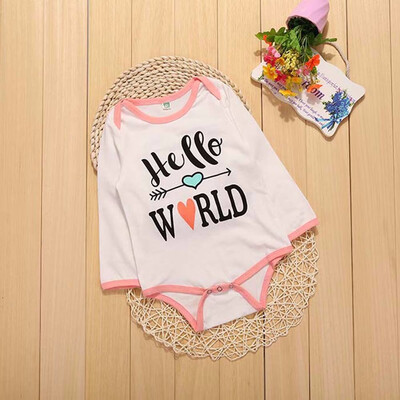 

Newborn Infant Baby Girls Boy Letter Striped Hooded Jumpsuit Romper Outfit Set