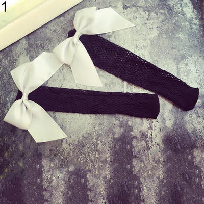 

Fashion Chic Women Girl Fishnet Net Mesh Bowknot Hollow Ankle High Short Socks