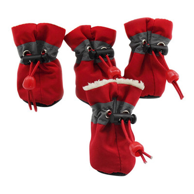 

4 Pcslot Pet Dogs Shoes Rain Snow Waterproof Booties Waterproof Rubber Anti-slip Shoes For Small Dog Puppies Shoes Winter