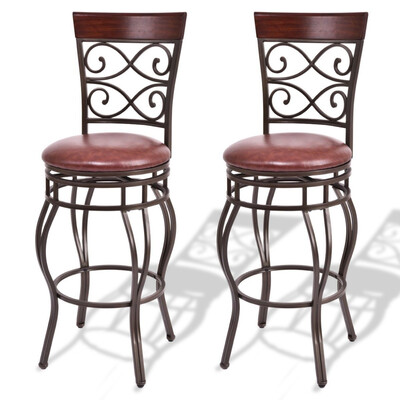 

Set of 2 Swivel Padded Bar Stools
