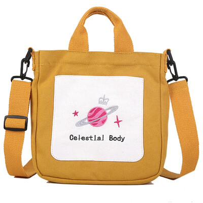 

Summer fresh canvas bag lady bag Japanese tide one-shoulder hand Tote Bag foreign-style oblique Bag