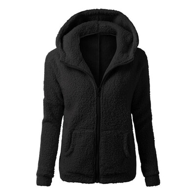 

Womens Thicken Fleece Warm Winter Coat Hooded Parka Overcoat Jacket Outwear