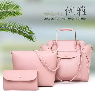 

New womens bag Europe&the United States fashion mother bag ladies portable big bag three-piece single shoulder Messenger bag