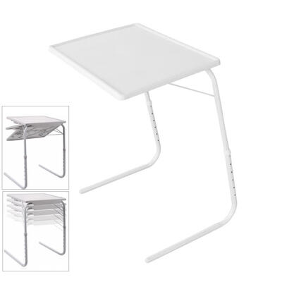 

Foldable Table Bed Desk Tray Foldable Assembled Bed Table White
