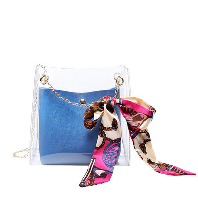 

Fashion Women Girl Transparent Double Layer Tote Crossbody Shoulder Bag Handbag