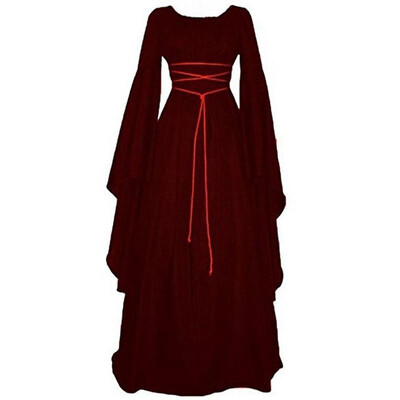 

Pure color pendant sleeve dress