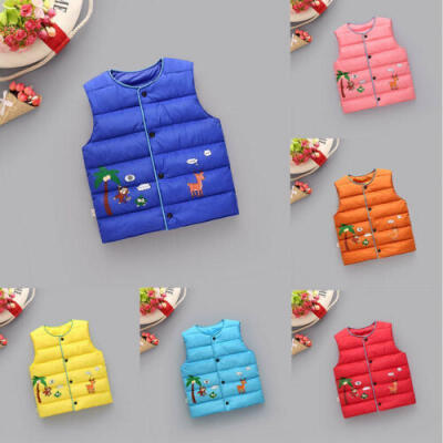 

Sweet Toddler Baby Girls Boys Warm Padded Vest Coat Outerwear Light Jacket Tops