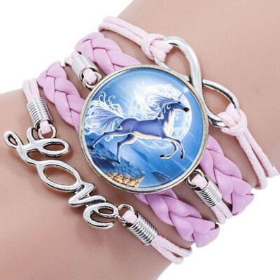 

Unicorn Time Gem Multilayer Manual Weaving Bracelet Creative Alloy Bracelet Hot Gift