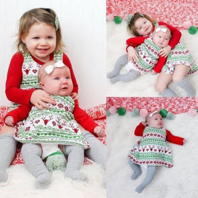 

Xmas Newborn Baby Infant Girl My Christmas T-shirt Tutu Dress Outfit Clothes