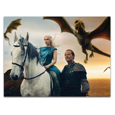 

Game of Thrones Poster Decorative Painting Cloth Wall Art Mural Home Decor Artwork for Living Room Bedroom