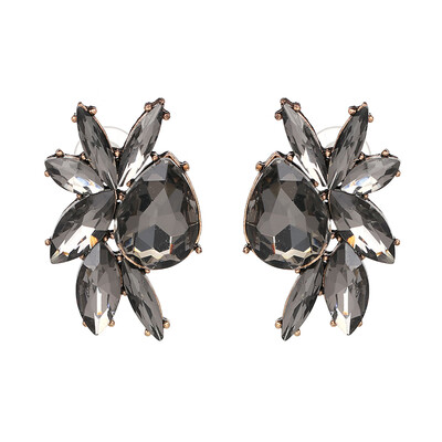 

2019 New Fashion Jewelry Simple Crystal Stud Earrings Brand Rhinestone Vintage Earrings For Women Wholesale J50165