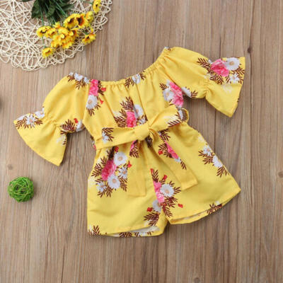 

Newborn Infant Baby Girl bowknot Romper Bodysuit Jumpsuit Outfit Summer Clothes