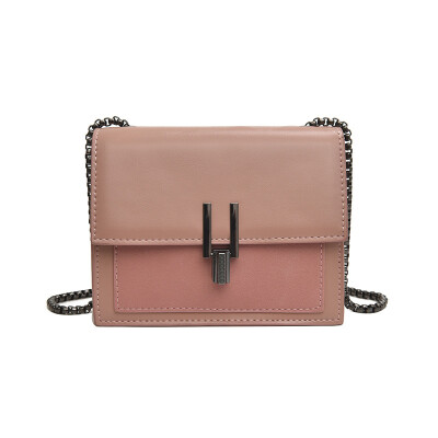 

Korean version of the wild ins one shoulder slung chain fashion texture simple foreign small square bag