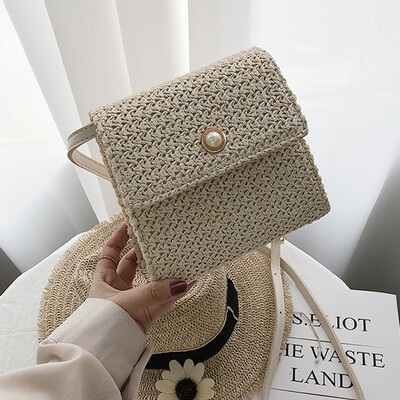 Tailored Woman Trendy Weave Shoulder Bags Ladies Retro Countryside Leisure Crossbody Bags
