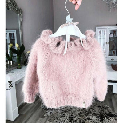 

UK Toddler Baby Kids Girls Winter Warm Knitted Sweater Jumper Pullover Tops