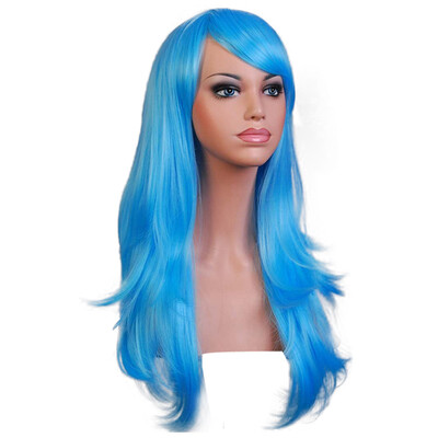 

〖Follure〗Sexy Long Women Fashion Synthetic Wavy Cosplay Party Full Wigs Black