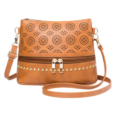 

Tailored Women s New Wild Front Zipper Punching Crossbody Messenger Shoulder Bag