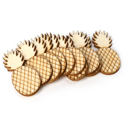 

10pcs Wooden Ornament Pineapple Shape for DIY Scrapbooking Home Decor Craft