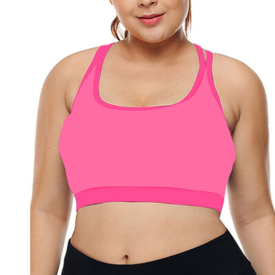 

Roseonmyhand Plus Size Fashion Women Solid Bandage Sleeveless Sport Bra Tank Up Tops Blouse