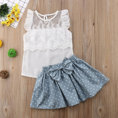 

Infant Toddler Baby Girl Summer Outfits T-shirt TopsShorts Pants Skirt 2pcs Set