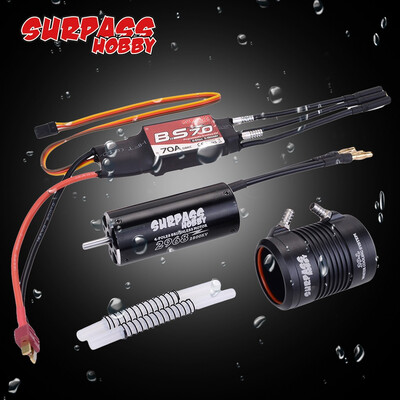 

Siaonvr SURPASSHOBBY 2968 2800KV Motor Water Cooling Jacket & 70A ESC For RC Boat