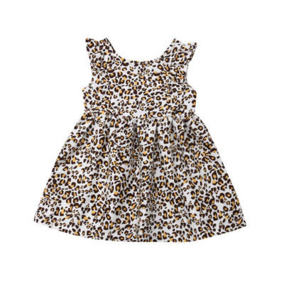 

Girls Toddler Baby Tutu Dress Princess Leopard Print Party Birthday Pageant Kids