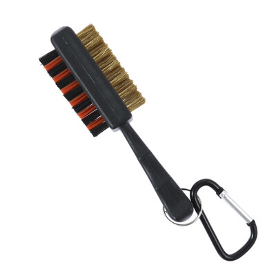 

Black Golf Short Handle Club Brush Clean Double-sided Brush Cleaning Supplies
