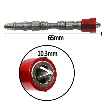 

〖Follure〗5Pc 65mm Anti-Slip Electric Hex Magnetic Screwdriver S2 PH2 Single Head Bit Tool