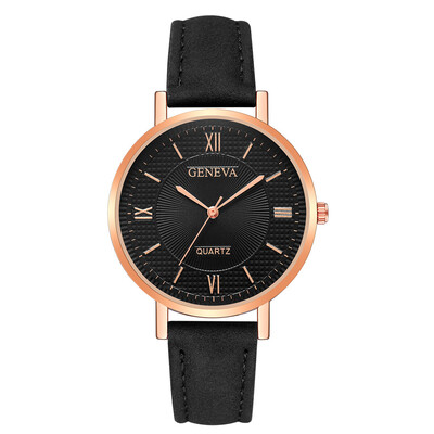 

Geneva Leather Strap Women Watches Bracelet Ladies Clock Hour Quartz Watch Brand Luxury High Quality Casual Dropshipping 233