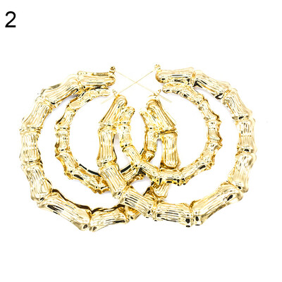 

Fashion Women Bamboo Joints Triangle Heart Earrings Party Statement Jewelry Gift