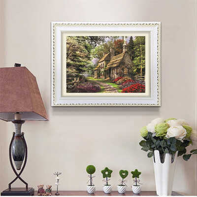 

DIY Diamond Painting Villa Cabin Round Diamond Embroidered Cross Stitch Crystal Diamond Painting 3040