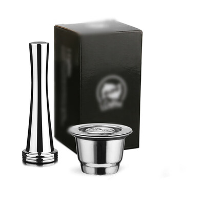 

Stainless Steel Refillable Reusable Coffee Capsule Pod Coffee Tamper Kit Set