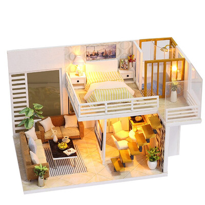 

Gotoamei 3D Wooden DIY Miniature House Furniture LED House Puzzle Decorate Creative Gifts