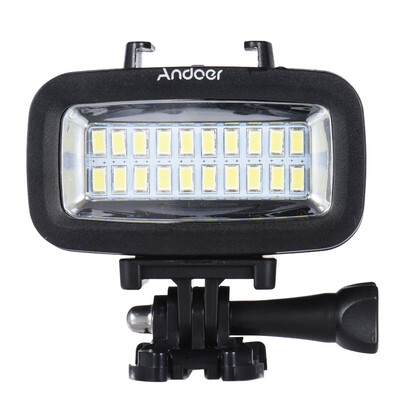

Andoer High Power 700LM Diving Video Fill-in Light LED Lighting Lamp Waterproof 40M 1200mAh Built-in Rechargeable Battery with Di