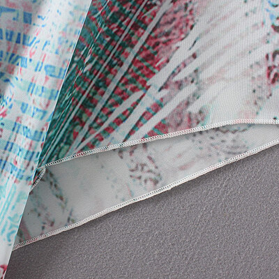 

Women Summer Chiffon Cardigan Gradient Print Kimono Beach Cover Up Bikini Outwear White