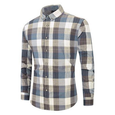 

Tailored Mens Winter Long Sleeve Button Turndown Collar Casual Top Blouse Shirts