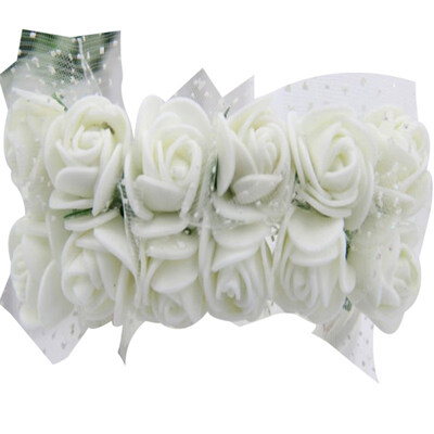 

144Pcs PE Foam Rose Head Artificial Flower for DIY Doll Wedding Car House Decor