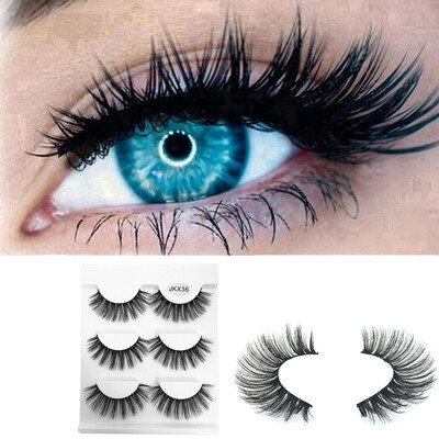 

〖Follure〗3Pair Luxury 3D False Lashes Fluffy Strip Eyelashes Long Natural Party