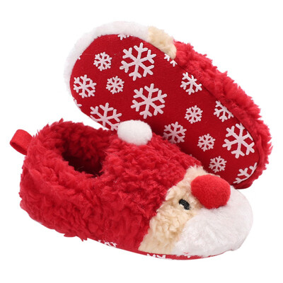 

Fashion Christams Infant Baby Toddler Boots Warm First Walker Booties Snow Crib Shoes