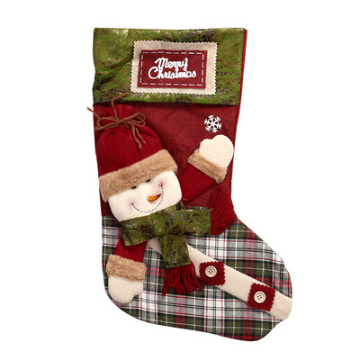 

Tailored Merry Christmas Plush Tree Hanging Gift Candy Large Socks Decoration