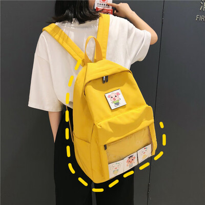 

Inswind BF schoolbag female Korean version of senior high school students campus simple Japanese school antique girl backpack shou