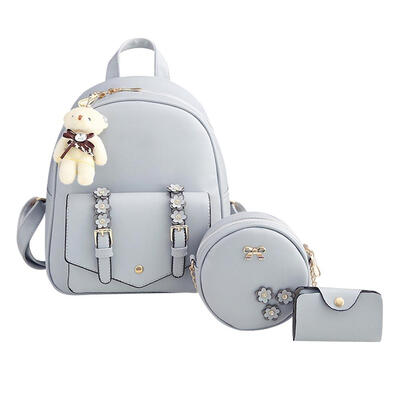 

3pcs Autumn Winter Women Flower Backpack Messenger Bag Shoulder Bag Set