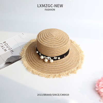 

Childrens outdoor sun visor Sun Hat Korean Pearl Flash Hat summer new mens&womens baby hat