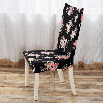 

Spandex Elastic Flower Printing Chair Covers Four Seasons Home Chair Cover Anti-dirty Dining Chair Cover Case for Banquet Party