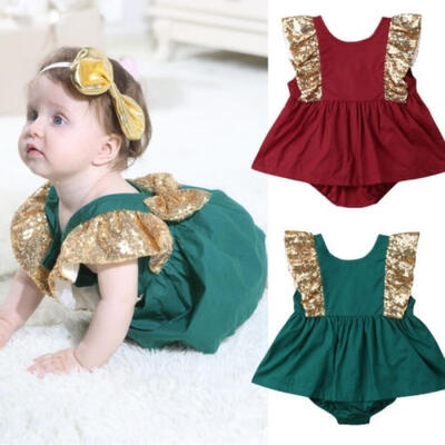 

Infant Newborn Baby Girls Sleeveless Romper Jumpsuit Summer Clothes Outfits