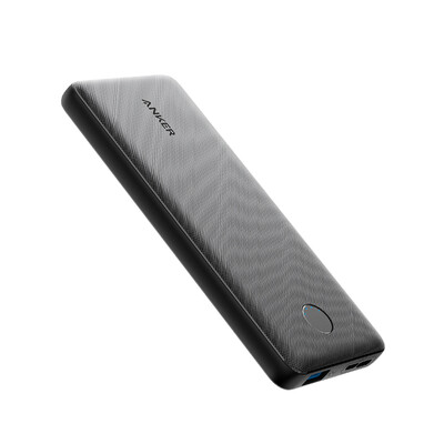

Anker 10000 mAh mobile power charging treasure ultra-thin portable mobile power fast charge aircraft portable charging treasure universal suitable apple Huawei millet flat black
