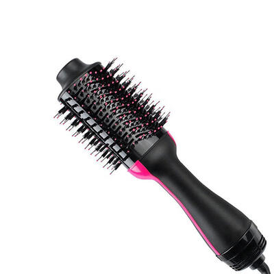 

Professional One Step Hair Dryer Brush Volumizer 2 In 1 Straightener Curler Hot Air Curling Iron Electric Hot Air CurlerEU PLUG