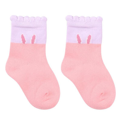 

1-2Y Kids Boys Girls Socks Rabbit Ears Baby Splicing Color Cotton Warm Sock